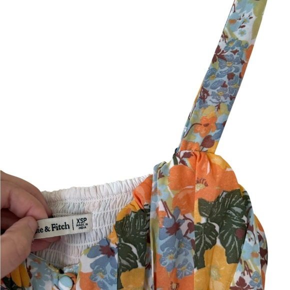 Abercrombie & Fitch Yellow Floral Midi Dress - Picture 4 of 7